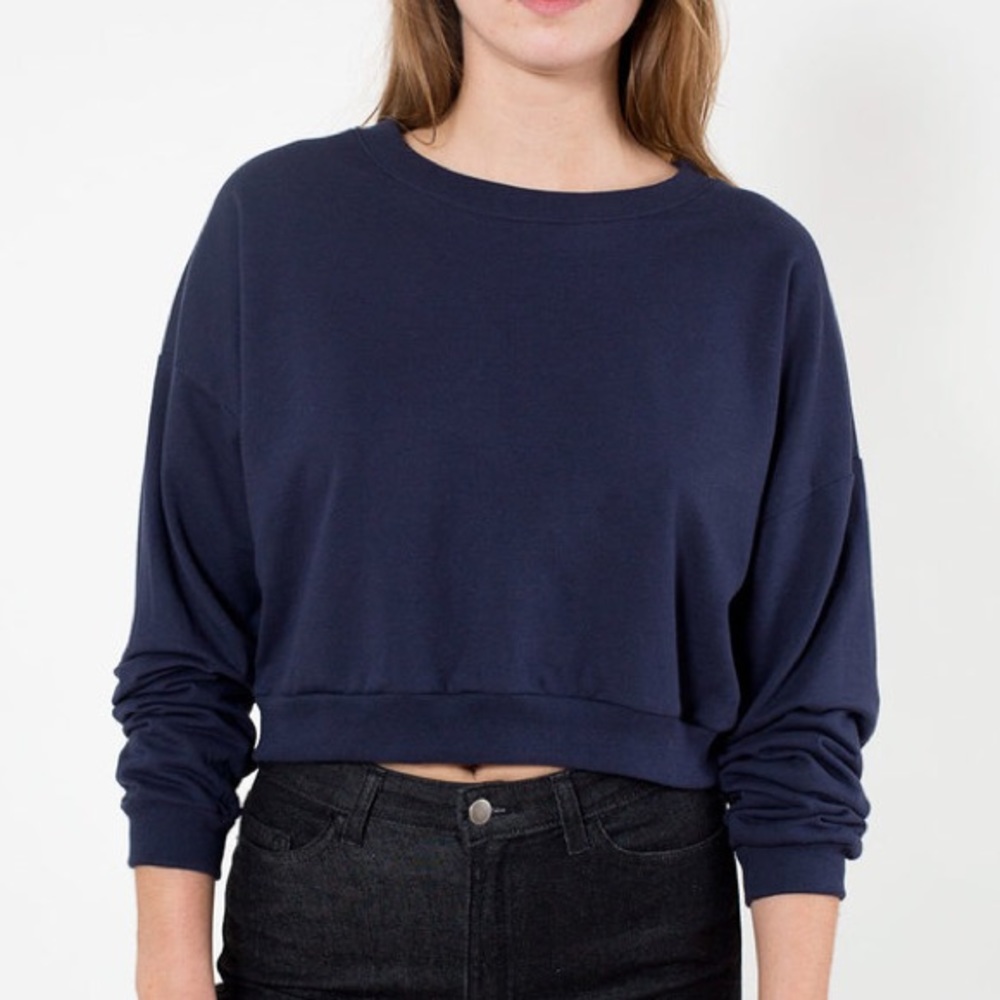 American Apparel California Fleece Crop Sweatshirt